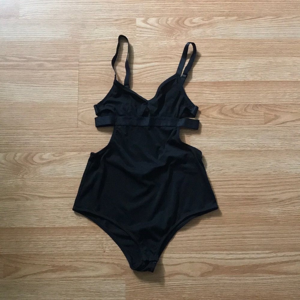Black Strappy Bodysuit